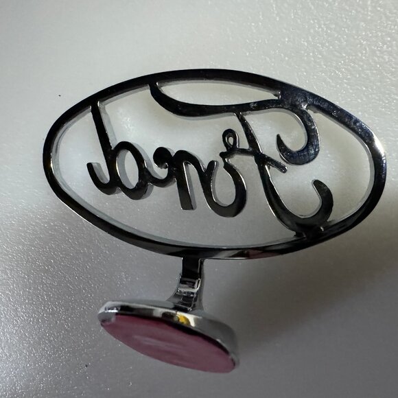 FORD Logo Metal Chrome Hood Ornament 3M Self Stick Aplication. - Picture 6 of 6